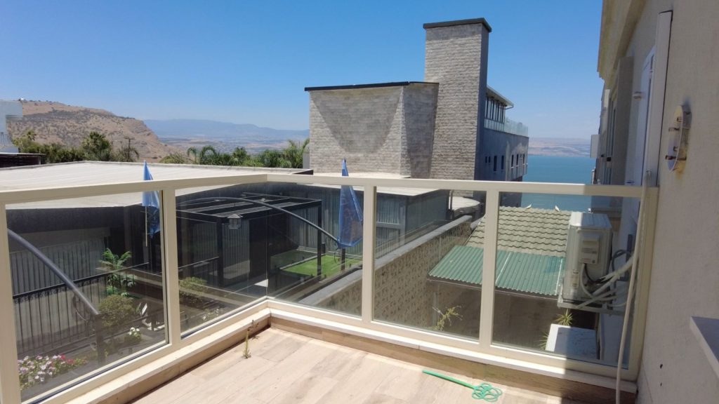 Private outdoor space at luxury apartment for sale in Tiberias